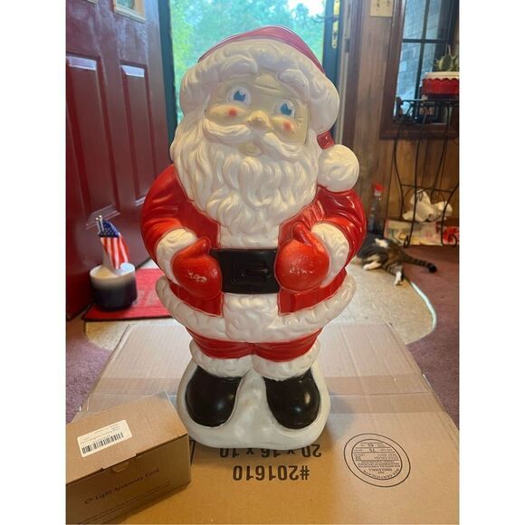 Vintage Grand Venture Santa Claus Blow Mold 18" Christmas Decor Retro Xmas 1999 - Picture 1 of 15